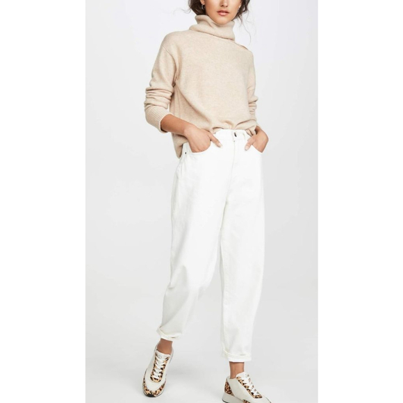 PAIGE Sweaters - Women's PAIGE Beige Cutout Turtleneck Wool Blend Sweater S